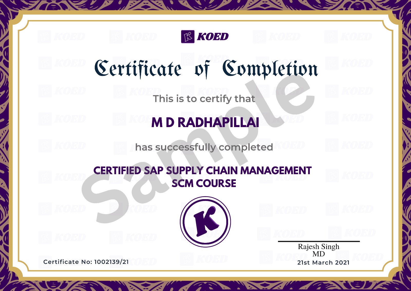 Certificate